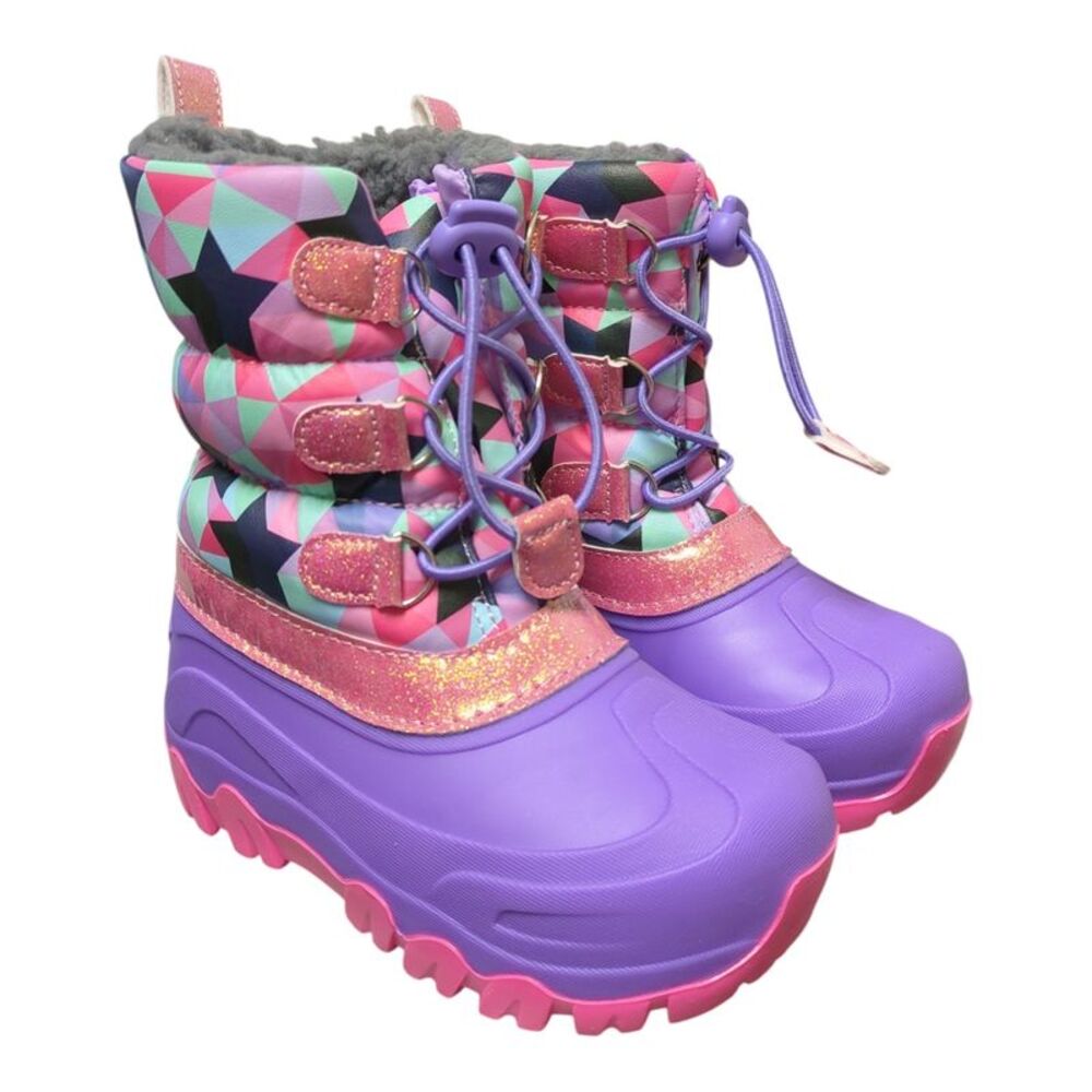 Member's Mark Kids Girls Easy On Bungee Laced Snow Boot - Stars